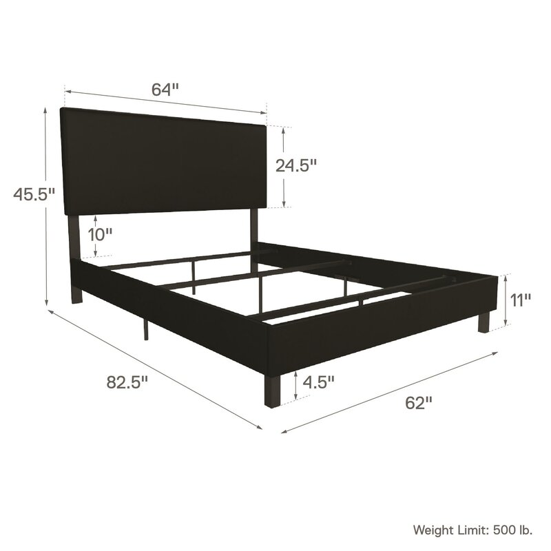 Mendez upholstered panel standard shop bed